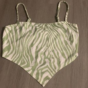 Brand: Shein.  Color: Green/ White